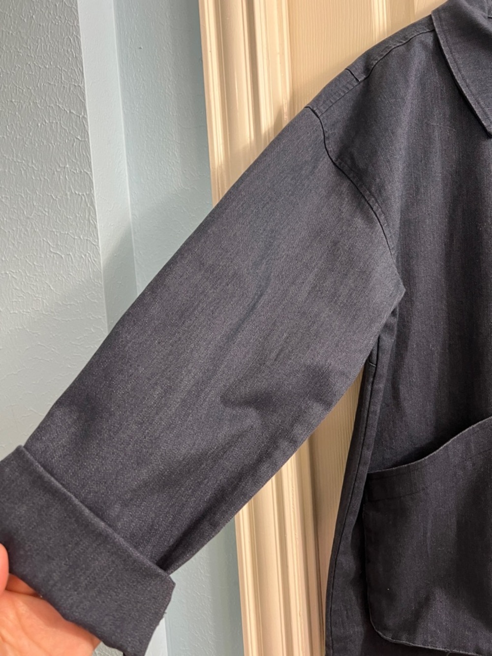Mododoc Navy Utility Button-Front Jacket - Picture 5 of 11